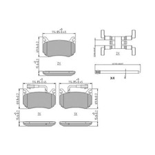 Satz Bremsbeläge Bremsklötze hinten für Alfa Romeo Giulia 952 Stelvio | 23875