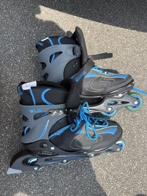 Chicago Adjustable Inline Roller Blades Men s Size 11 EU44 Black Blue Skates