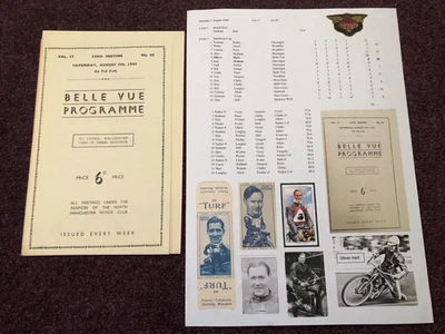 Speedway programme war time Belle Vue Speedway Cup 5th August 1944 - Image 1 of 3
