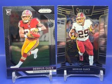 Derrius Guice 2 Rookie Card 2018 Panini Prizm #221 + Select #20 RC. rookie card picture