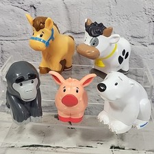 Fisher-Price Little People Animal Figures Lot Of 5 Pig Horse Polar Bear Gorilla