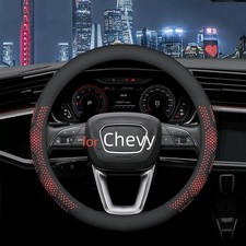 Leather Steering Wheel Cover For Chevy Silverado 1500 2500 3500 14.5-15 Inch... Leather Steering Wheel Cover For Chevy Silverado 1500 2500 3500 14.5-15 Inch...
