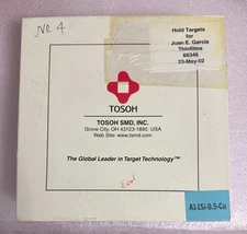 TOSOH Conmag Target  Aluminum/Si 0.5%/1% Cu.  p/n: 08003-13-208-502 Varian 3180