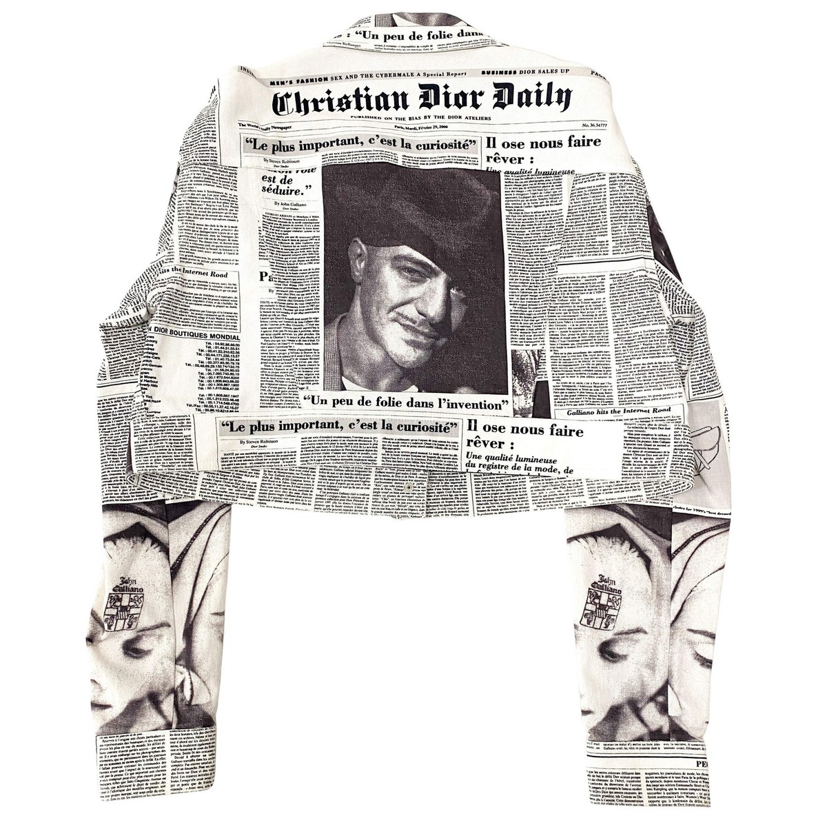 DIOR Fall 2000 Newspaper Jacket White by John Galliano | eBay