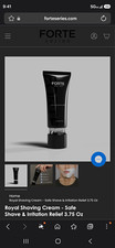 2 PackFORTE Series Royal Shaving Cream Shave Irritation Relief 3.75 oz/110 mL
