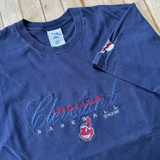 VTG 90s Cleveland Indians T-Shirt Mens XL Chief Wahoo Single Stitch Made In USA