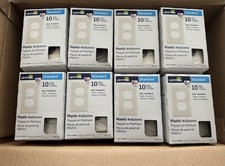 Leviton Light Almond Plastic Duplex Outlet Wall Plates 2-Opening Case Of 160