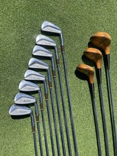 Vtg MacGregor Jack Nicklaus Golden Bear Reg Golf Set 1-3-5 Woods 3-PW L K
