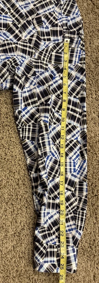 Camisa Jhane Barnes Para Hombre XL Blanca Azul Negra Rayas Texturizada Abstracta Geométrica Foto 4 de 4