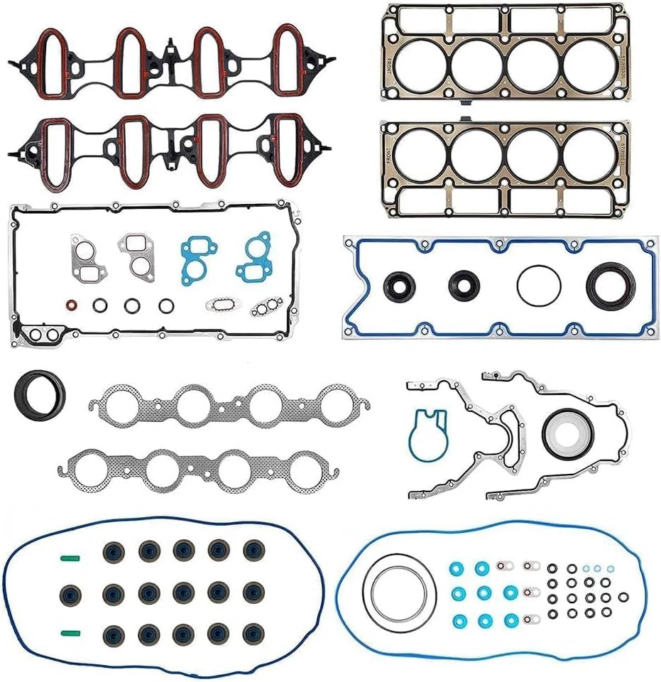 Kit de junta de motor para 02-11 Chevy Express GMC Buick Cadillac Isuzu 4,8 L 5,3 L V8 Foto 2 de 4