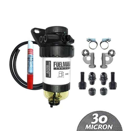Universal Pre-Filter 1/2" Half Inch 200HP / 30 Micron Kit Fuel Manager Separator