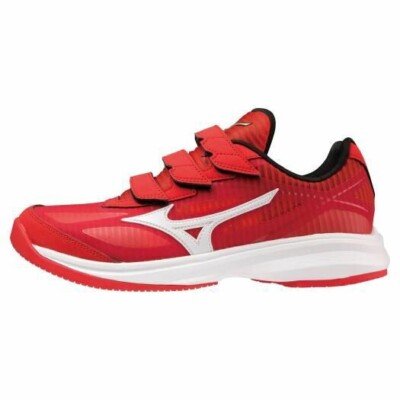 MIZUNO Wave Light Revo Run Elite red/white Unisex Baseball Shoes 