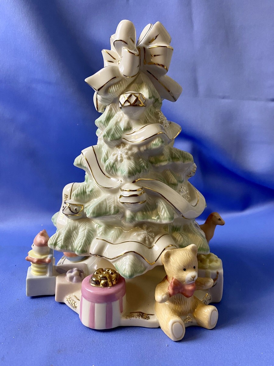 Bonbonnière vintage Lenox Holiday Tree avec cuillère à bonbon. Neuf