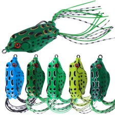 Baits Tossing Fishing Bionic 2 Hook Snakehead Modified Lure Beard Frog Sequins