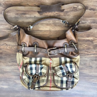 Burberry Crossbody Shoulder Bag Drawstring Authentic ORP $2100