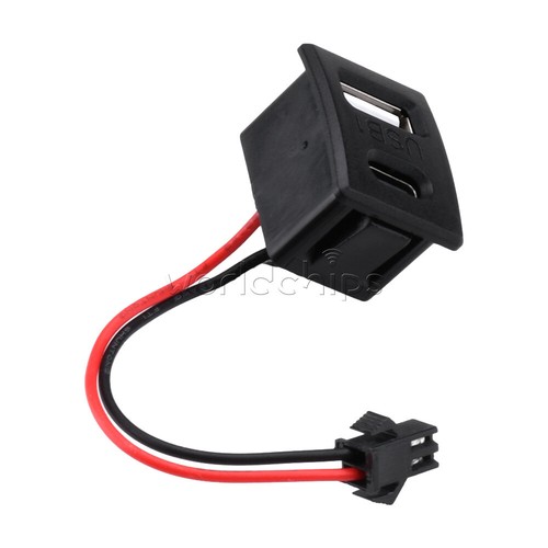 Dual USB Female Base Type-C Charging Socket Power Socket with Cable Connector - 第 24/28 張圖片