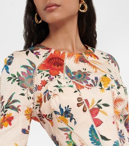 ZIMMERMANN sz 1 (AU 8) "Ginger Fit and Flare" Ivory Floral Mini Dress - RRP $750 - Bild 8 von 9