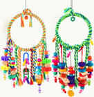 Bird Toys 2 Pack Parrot Swings Conure Rope Rings Parakeet Perches Cockatiel Chew