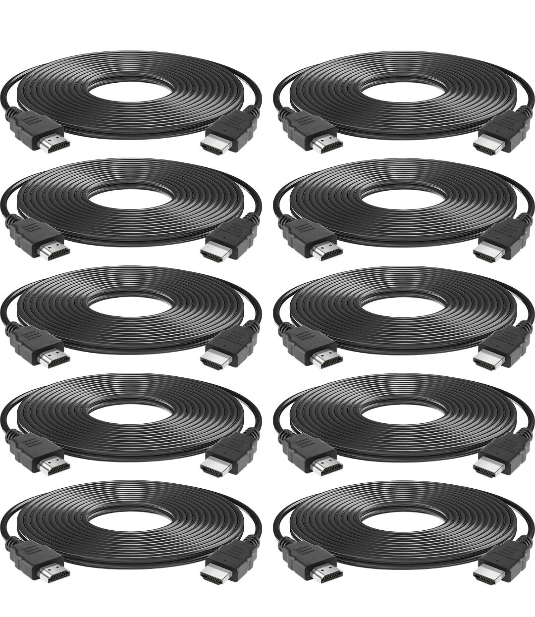 HDMI Cable 10 Pack 3ft, 18Gbps High Speed HDMI Braided Cord,1080p@60Hz,Dolby New-image