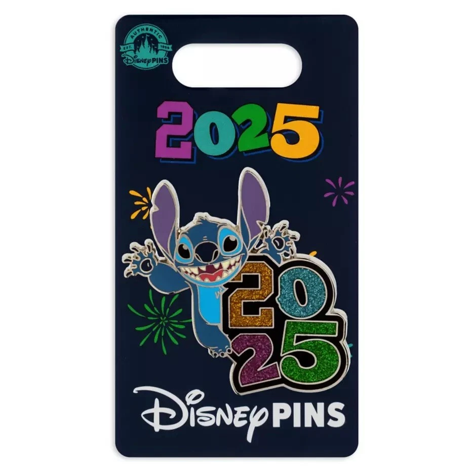 Disney Parks 2025 Stitch Happy New Year Pin, New