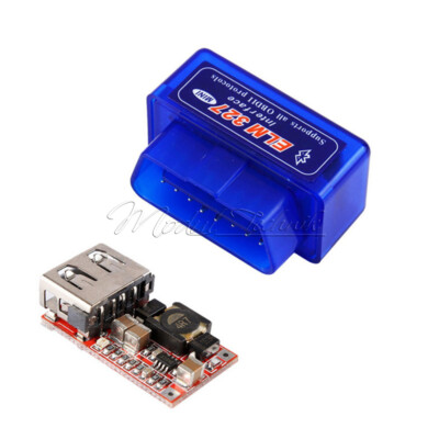 ELM327 V2.1 OBD2 II Bluetooth Diagnostic Car Interface 5V 3A Step Down Converter