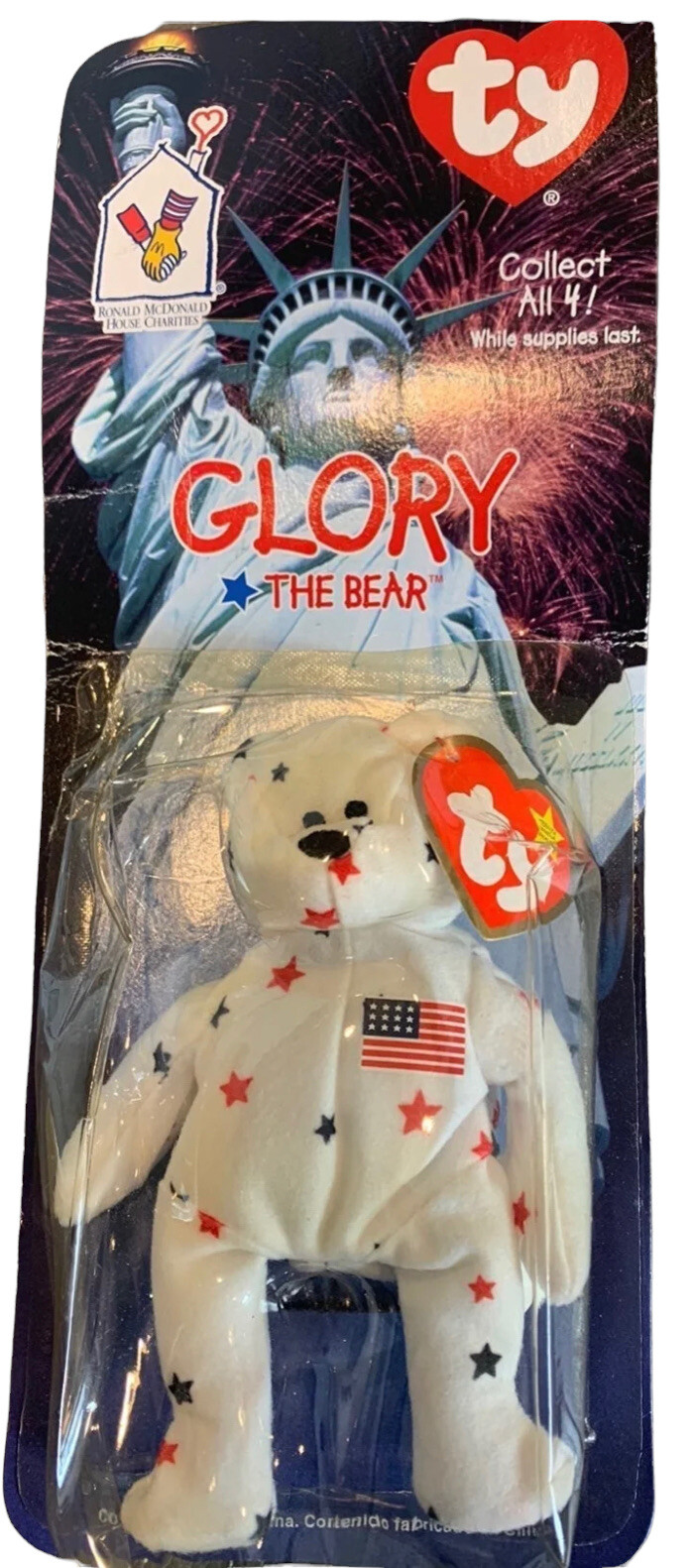 Beanie Babies McDonalds Glory The Bear Retired Item New. Plush 1997 TY-image