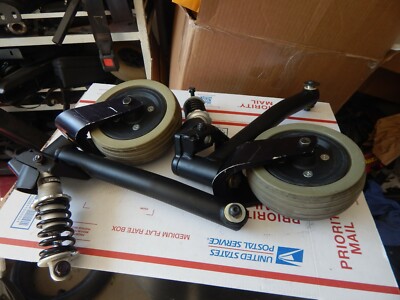 Quickie Wheelchair Rear Rims Quickie Rhythm Power Wheelchair -REAR ARM SUPPORT W/ FORKS & WHEELS ...