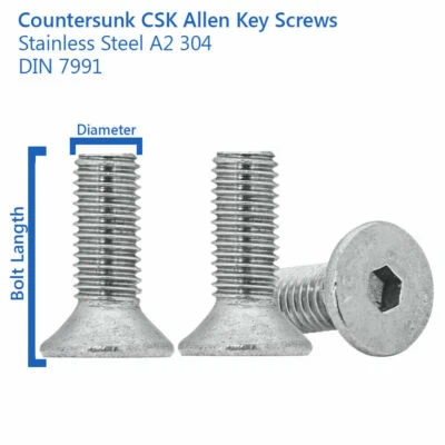 JAYBEEBIKERBITS M8X30 COUNTERSUNK A2 STAINLESS STEEL BOLTS SCREWS CSK 8MM STANDARD PITCH