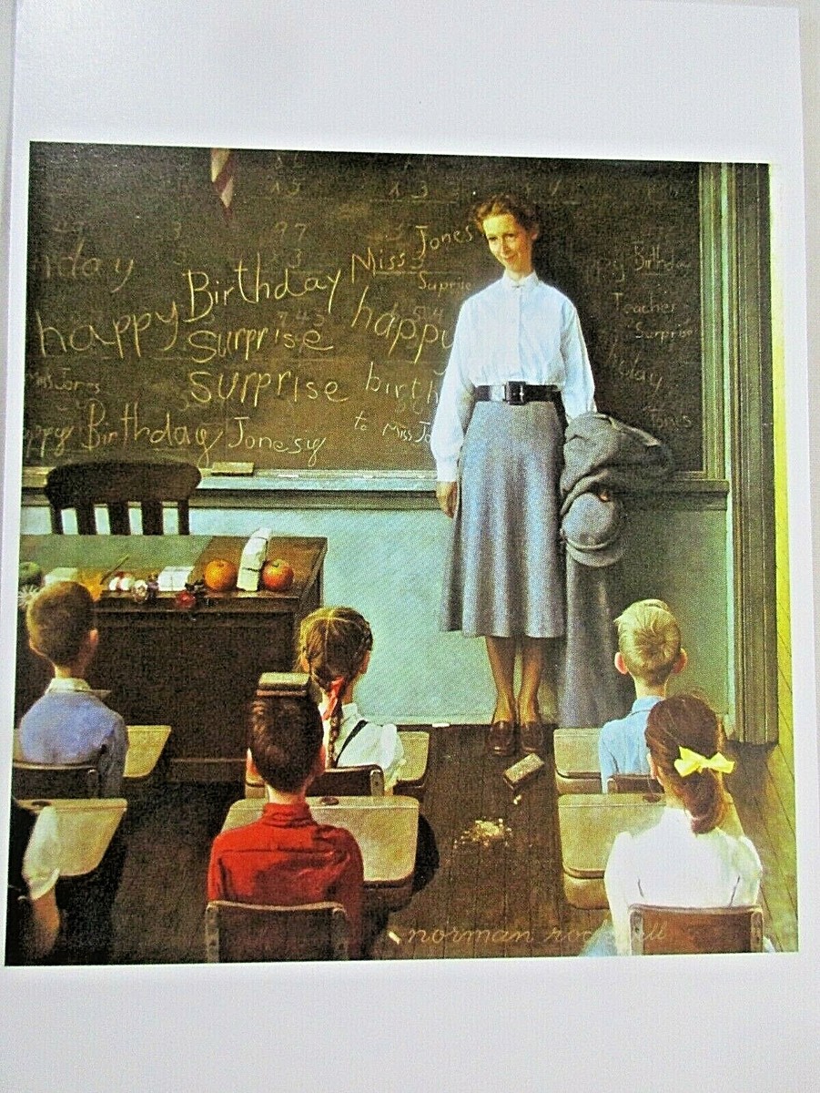HAPPY BIRTHDAY, MISS JONES by Norman Rockwell Artist