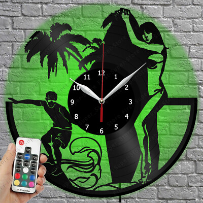 LED Clock Super Mario Vinyl Record Wall Clock Led Light Wall Clock 3432