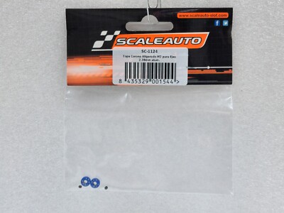 Scaleauto SC-1124 Axle Stoppers Blue Lightened for 3/32'' Axle 1:32 Slot Car Part