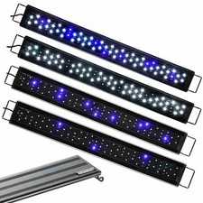 AQUANET LED Aquarium Light Color Adjustable 12" 20" 24" Fish Tank Blue & White