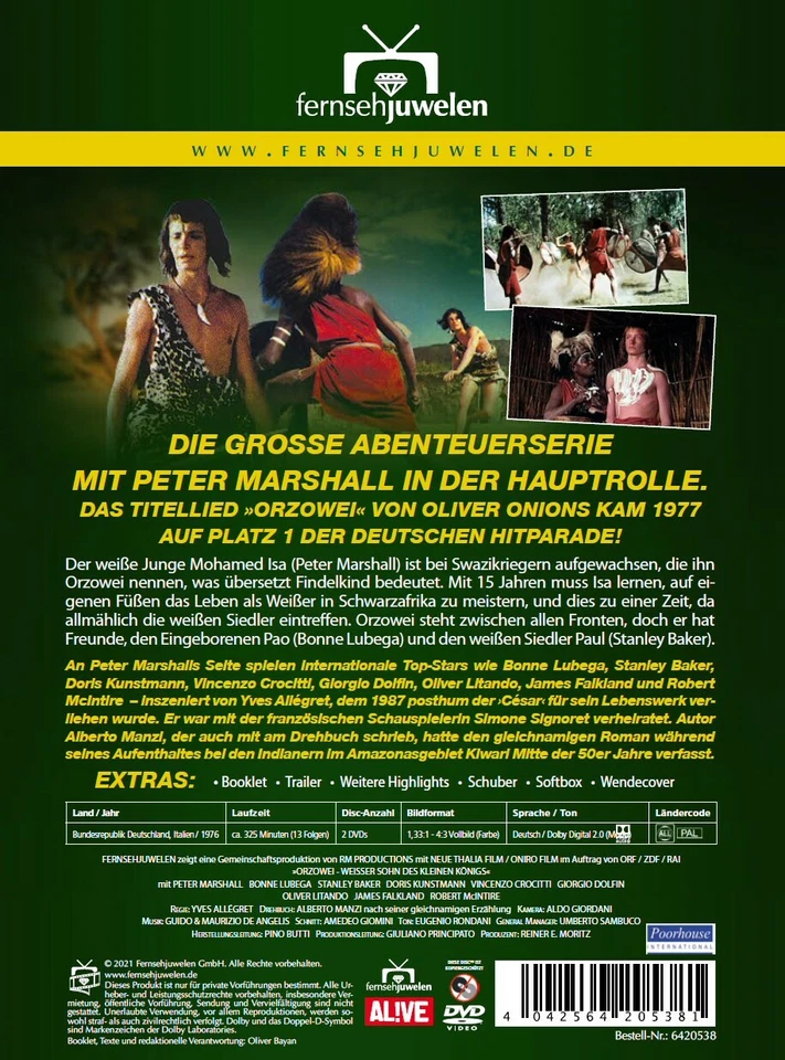 Orzowei - Weißer Sohn des kleinen Königs / Die komplette Serie in 13 Teilen: DVD - Immagine 2 di 4