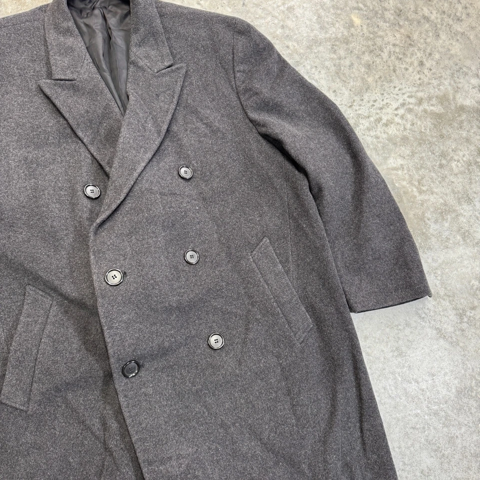 Abrigo Ralph Ralph Lauren para hombre 50 R gris carbón lana RRL trinchera doble pecho Foto 3 de 4