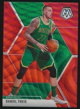 #129 DANIEL THEIS 2019-20 Panini Mosaic TMALL RED WAVE PRIZM ROCKETS/CELTICS