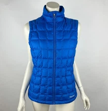 Marmot 600 Fill Duck Down Parka Vest Women M *Flaw Full Zip Sleeveless Jacket