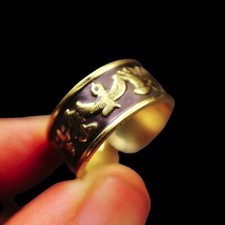 Cute Handmade Brass Ring Band Ancient Egyptian Eye of Horus,Ankh,ISIS,Nefertiti