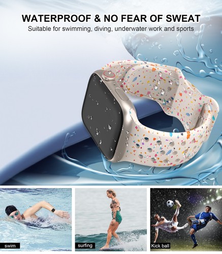 Sportarmband für Apple Watch Band Ultra 2 49mm 46mm Iwatch Silikonband Series 9 - Bild 3 von 37