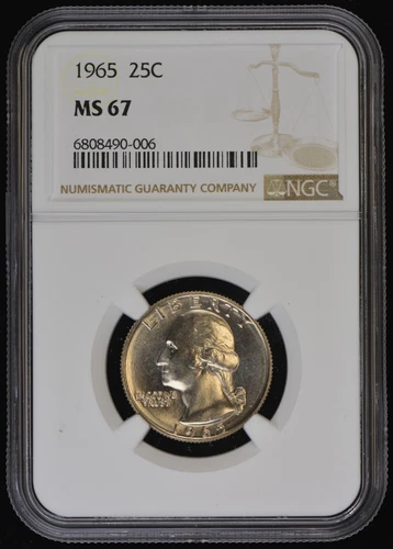 1965 MS 67 NGC United States Washington Quarter