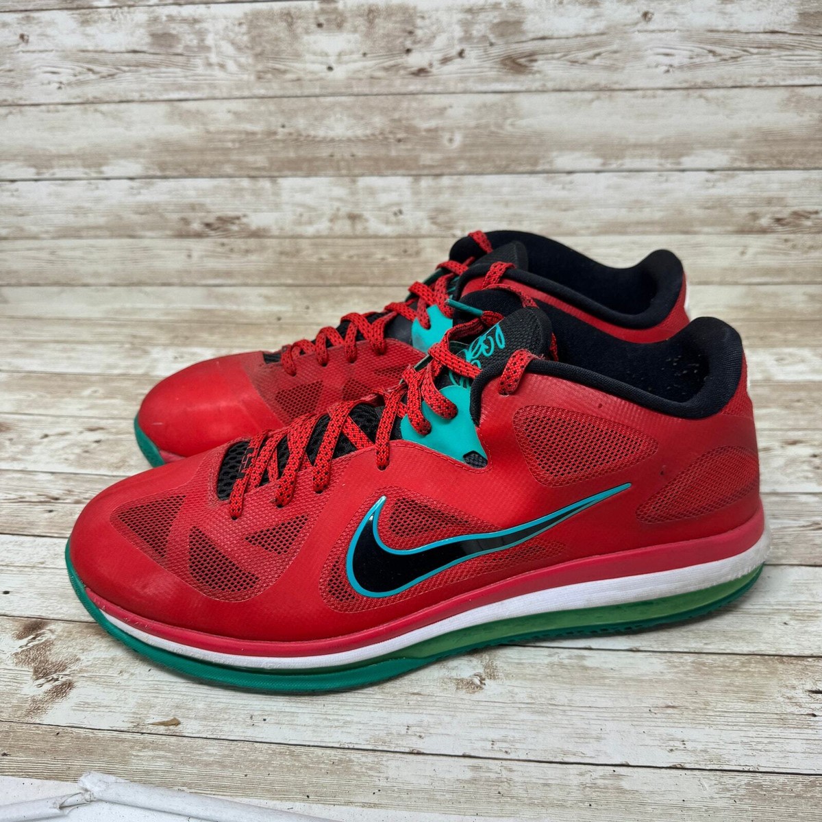 Nike LeBron 9 Low Liverpool 510811-601 Red Basketball Shoes 