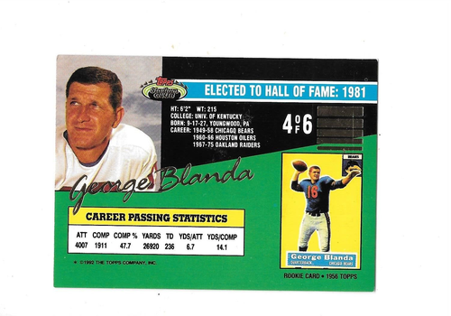 1992 Stadium Club QB Legends 6-Card Set Football Trading Cards NFL - Picture 8 of 12