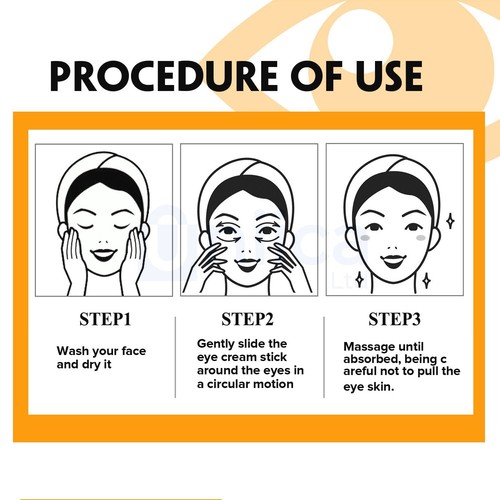 Turmeric Retinol Eye Cream Stick Anti-Ageing Dark Circles Puffiness Wrinkle Care - 第 7/7 張圖片
