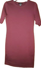 FOREVER 21 Women sz MEDIUM M Maroon Red stretch Burch Casual pullover Dress