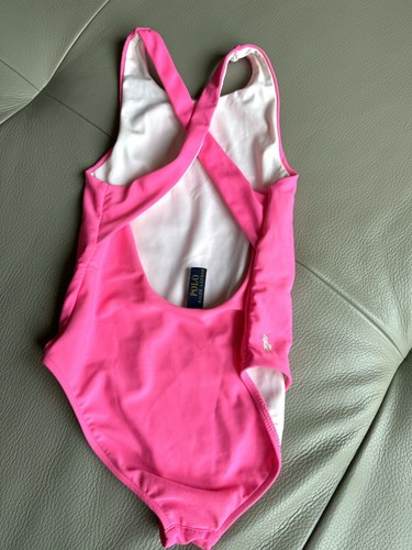 Girls Polo Ralph Lauren One-Piece Swimwear bright pink Swimsuit. Size 4-5 EUC - Picture 6 of 10