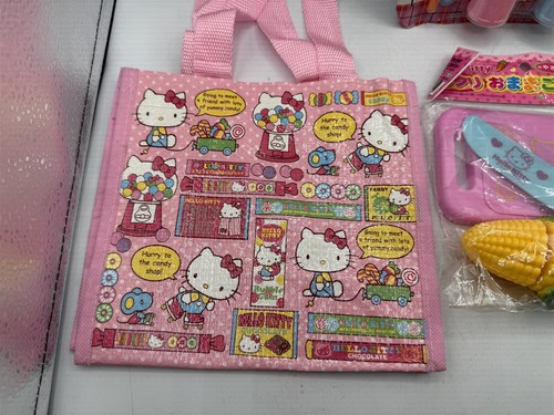 VINTAGE SANRIO HELLO KITTY BUBBLES / MINI TOTE BAG / CORN KNIFE SET LOT JAPAN - Picture 2 of 8