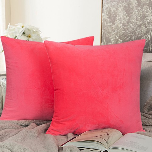 2 Pack Velvet Cushion Cover Ultra Soft Throw Pillow Case Sofa Home Decor - Picture 26 of 63