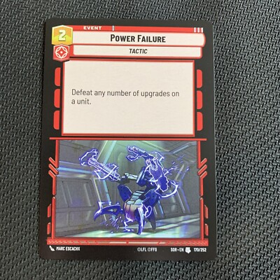 Power Failure 170/252 Star Wars Unlimited: Spark of Rebellion (NM) Near Mint
