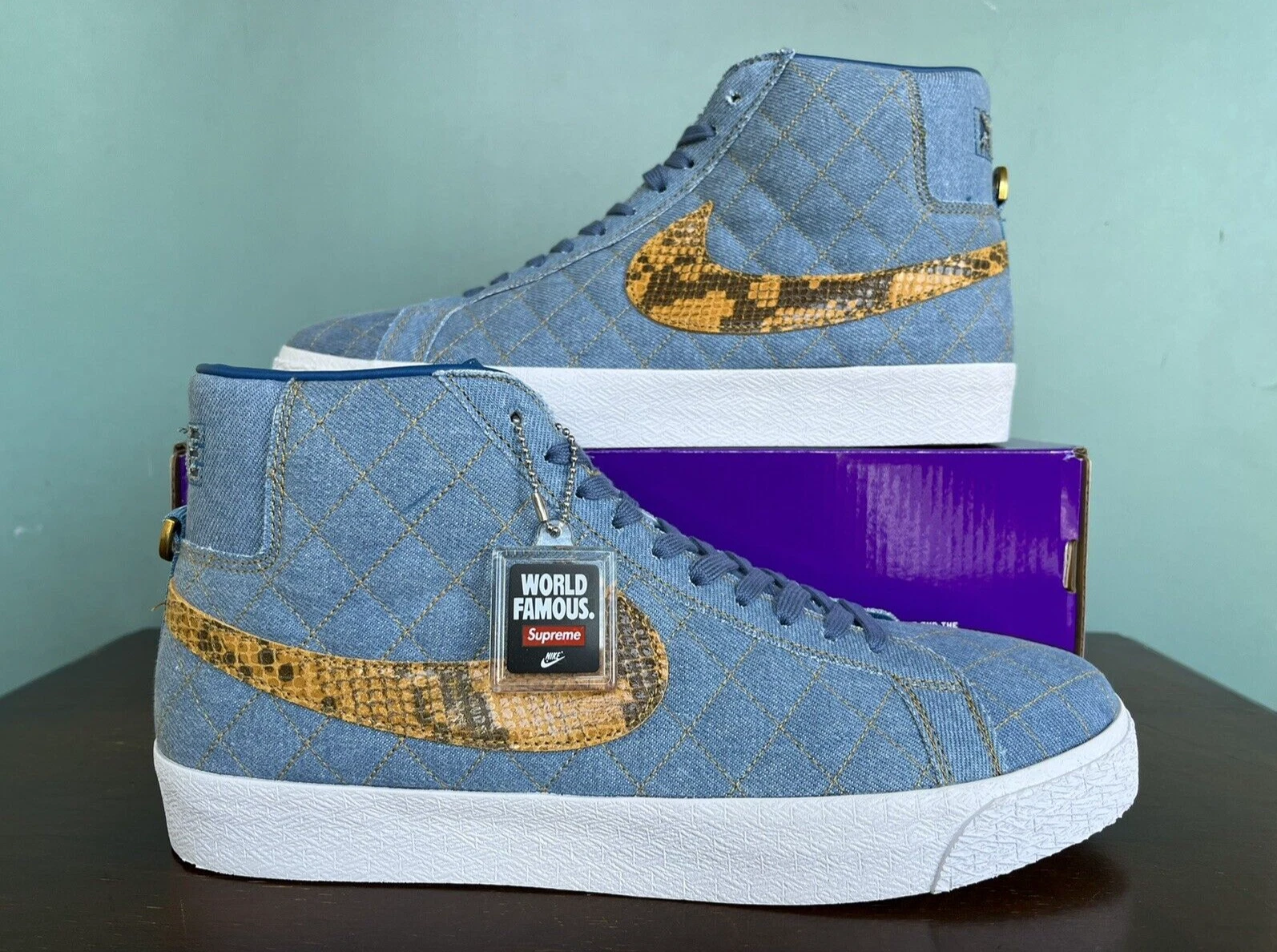 Nike SB Zoom Blazer Mid QS x Supreme « bleu denim » homme taille 11,5 DX8421 400
