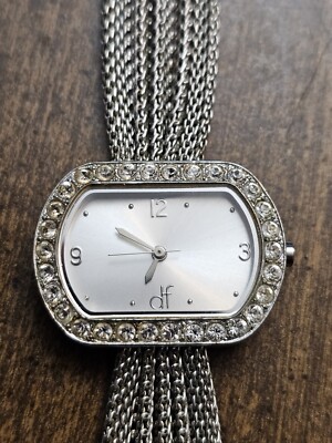 Daisy Fuentes Women's Quartz Watch Silver Tone Square Bezel