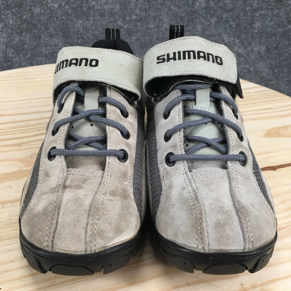 Shimano Zapatos Para Hombres 7 SPD Ciclismo Gancho Sujetadores Tenis SH-MT40W Cuero Gris  Foto 4 de 4